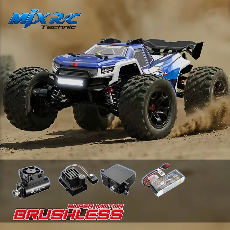 MJX New 1/14 14212 Brushless 4WD RC Car High Speed Racing All Terrain Desert Monster Truck Off Road Hobby Vehicle For Adult Toy