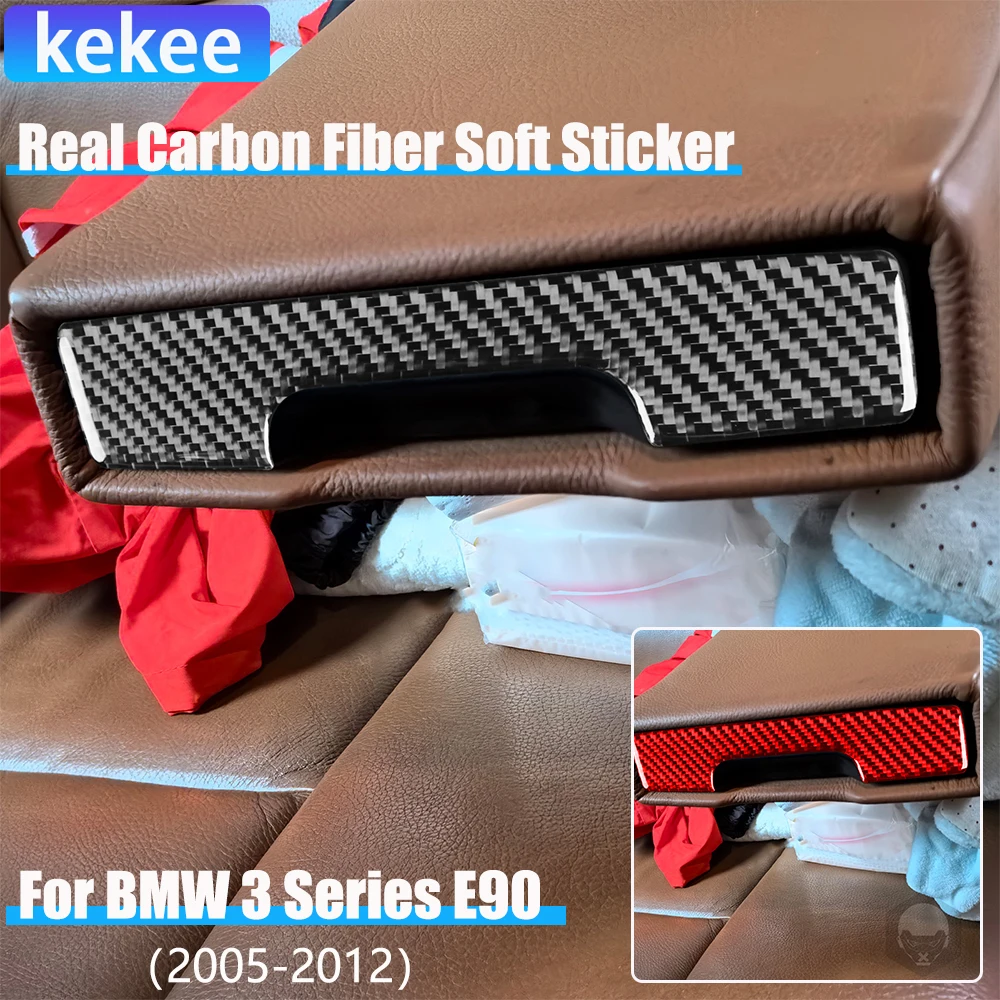 

Настоящие автомобильные аксессуары из углеродного волокна, наклейка на задний центральный подлокотник для BMW 3 серии E90 2005 2006 2007 2008 2009 2010 2011 2012