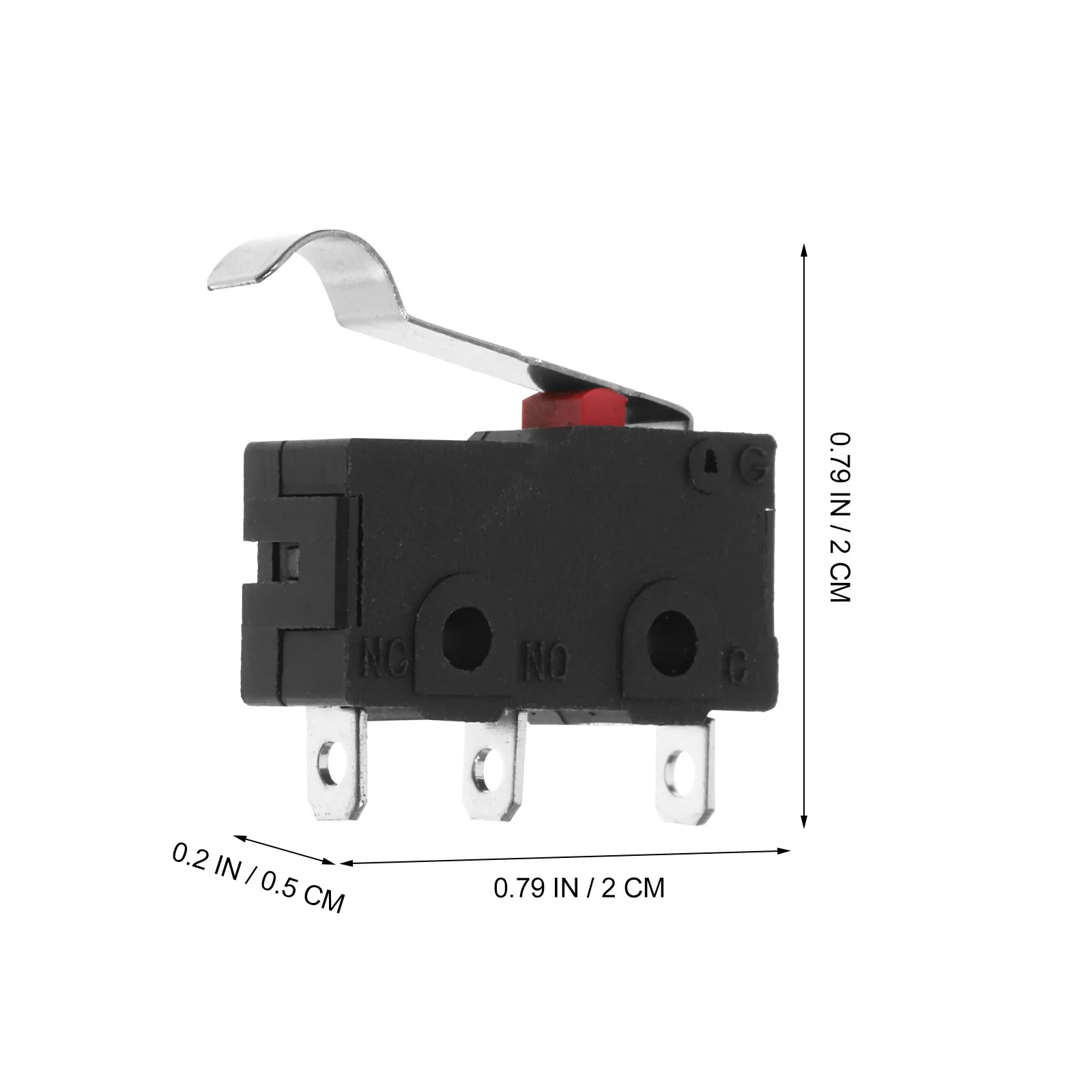 10Pcs Limit Switch Normally Open Close Curved Lever Arm Sturdy Micro Switch Appliance Repair Accessory Appliance Accessory