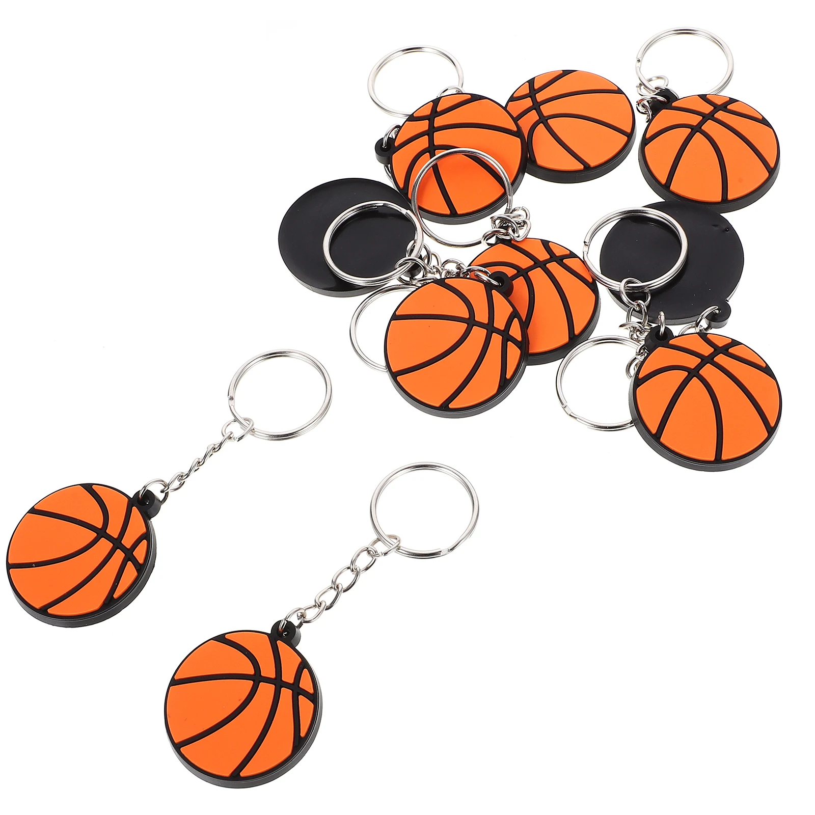 

10 Pcs Sports Ball Keychains PVC Rings Party Favors Hanging Decor for Bag Key Pendants Backpack naments Mini Keychain Gifts
