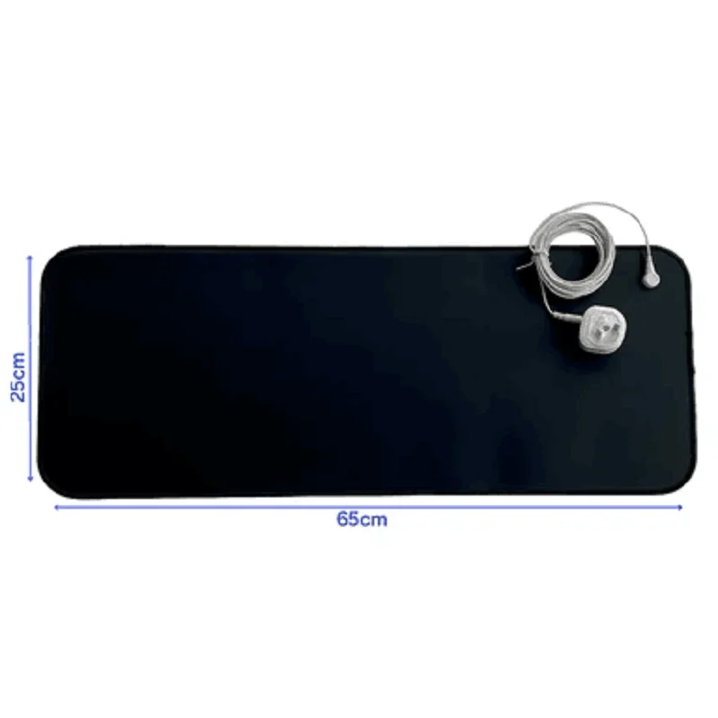 بساط تأريض 25 × 68 سم مع أسلاك 15 قدم، توازن صحي لتخفيف القلق ونوم أفضل، مدلك الجسم العلاجي المتصل على الأرض