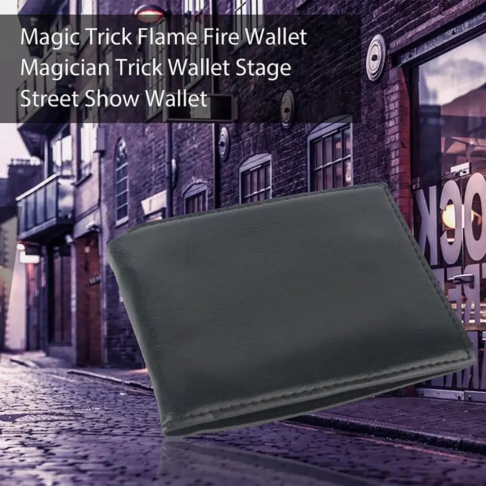 New Hot Sale Wallet Lighter Large Area Fire Lighter Funny Creative Ultra Thin Magic Wallet Trick Flame Fire Wallet Classic Toy