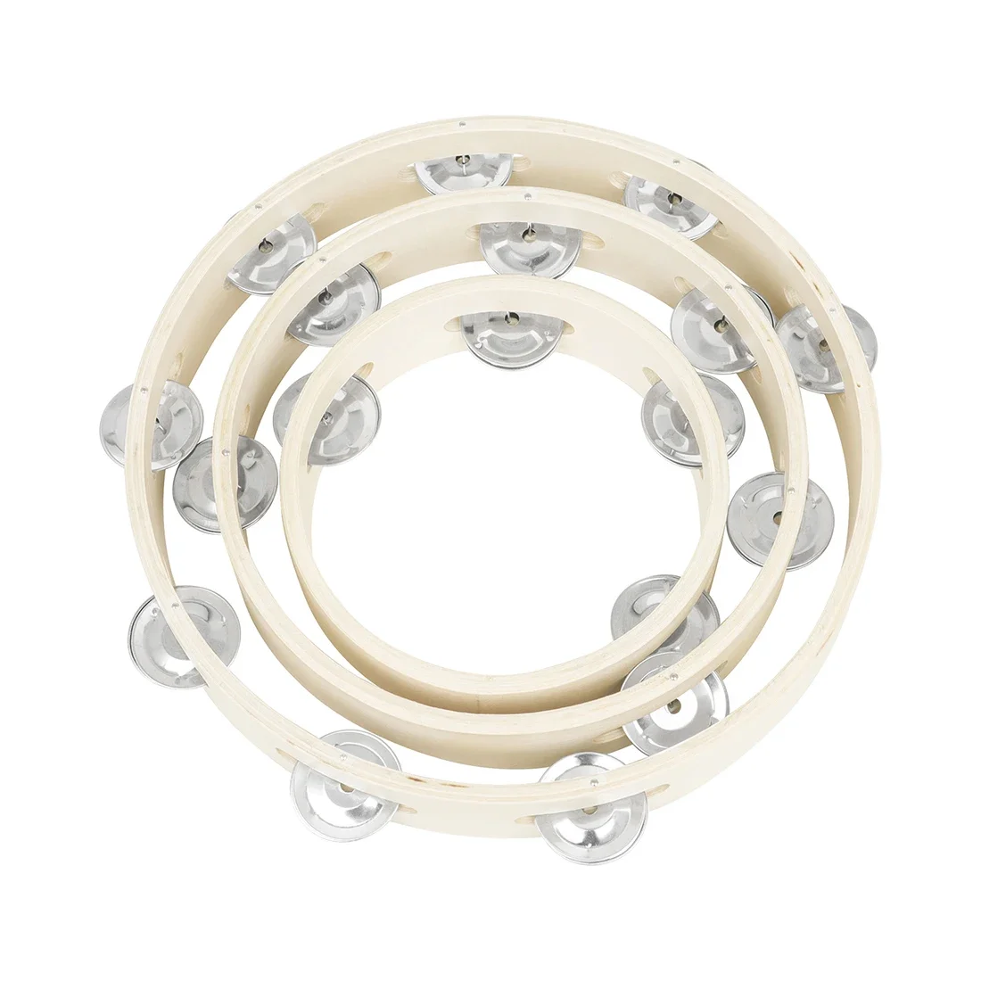 3Pcs Bell Ring Tambourine Solid Wood Drums 6+8+10inch Suitable Percussion Musical Instruments Children Gift Educational Toys