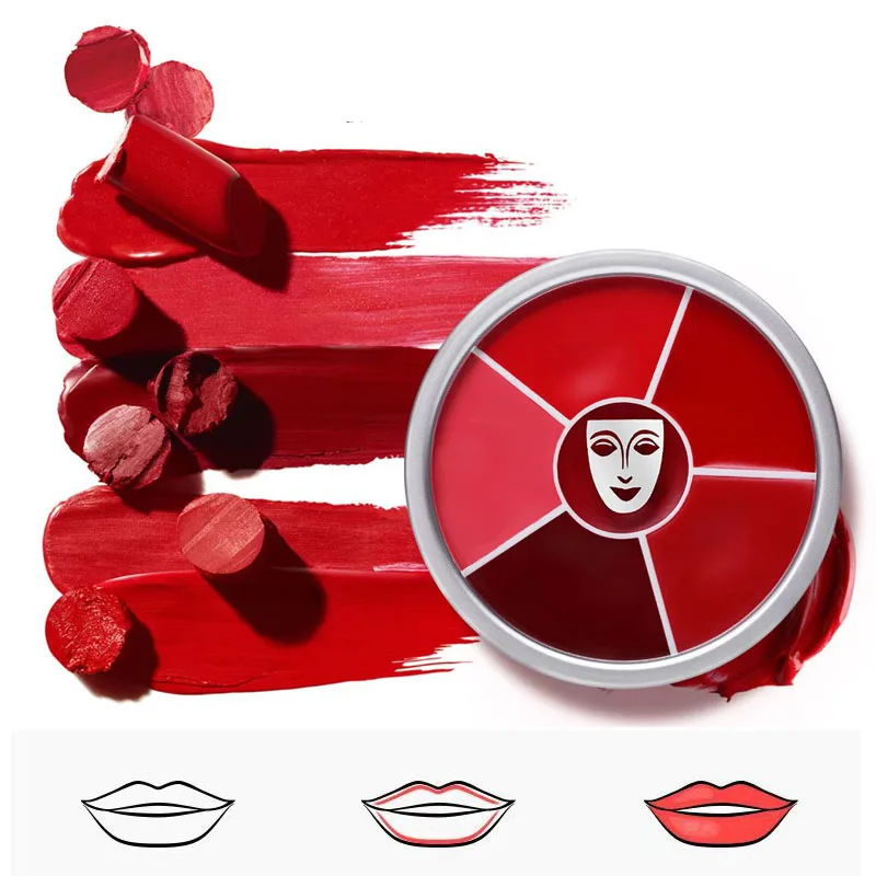 3g Sample size 6 in 1 Lipstick Set Matte Lip Gloss Waterproof Lip Glaze Tint Non-stick Non-Fading Lips Makeup Cosmetic Lip Care
