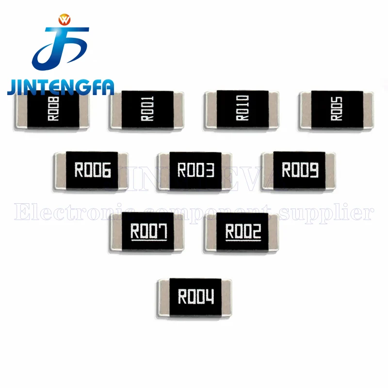 10PCS โลหะผสมตัวต้านทาน 2512 1% 2W SMD R001 R002 R003 R008 R009 R010 R012 R015 R020 R025 R060 R070 R100 R120 R150 R300 R500 0.5ohm