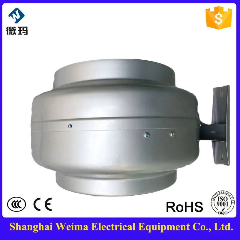 High Air Pressure High Air Volume AC External Rotor Rugged Steel Housing Smoke Duct Fan 125 mm