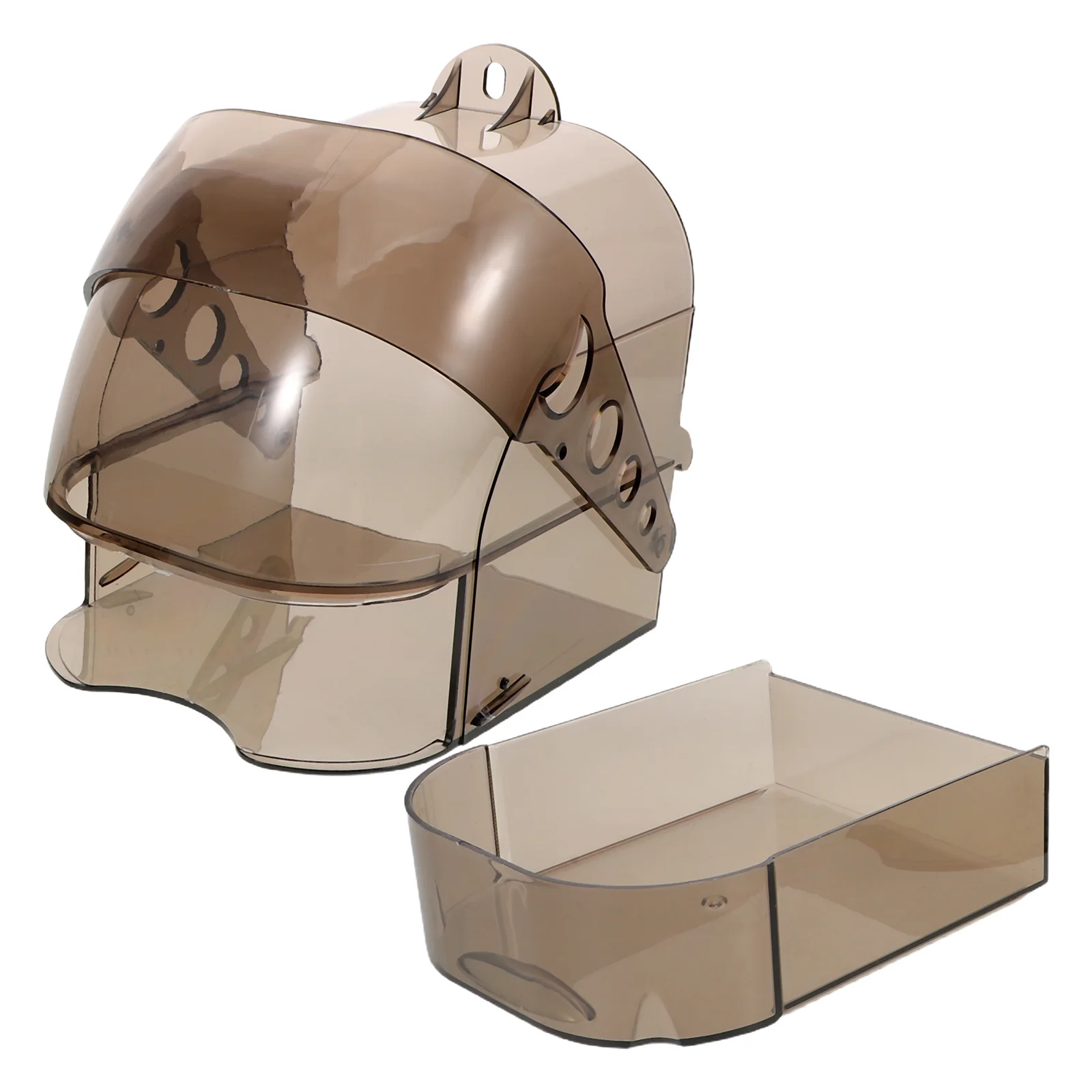 

Transparent Plastic Parrot Shower Box Bird Bath for Cage Drawer Hanging Bathtub Cockatiel Budgie Parakeet Cage Bath Tub