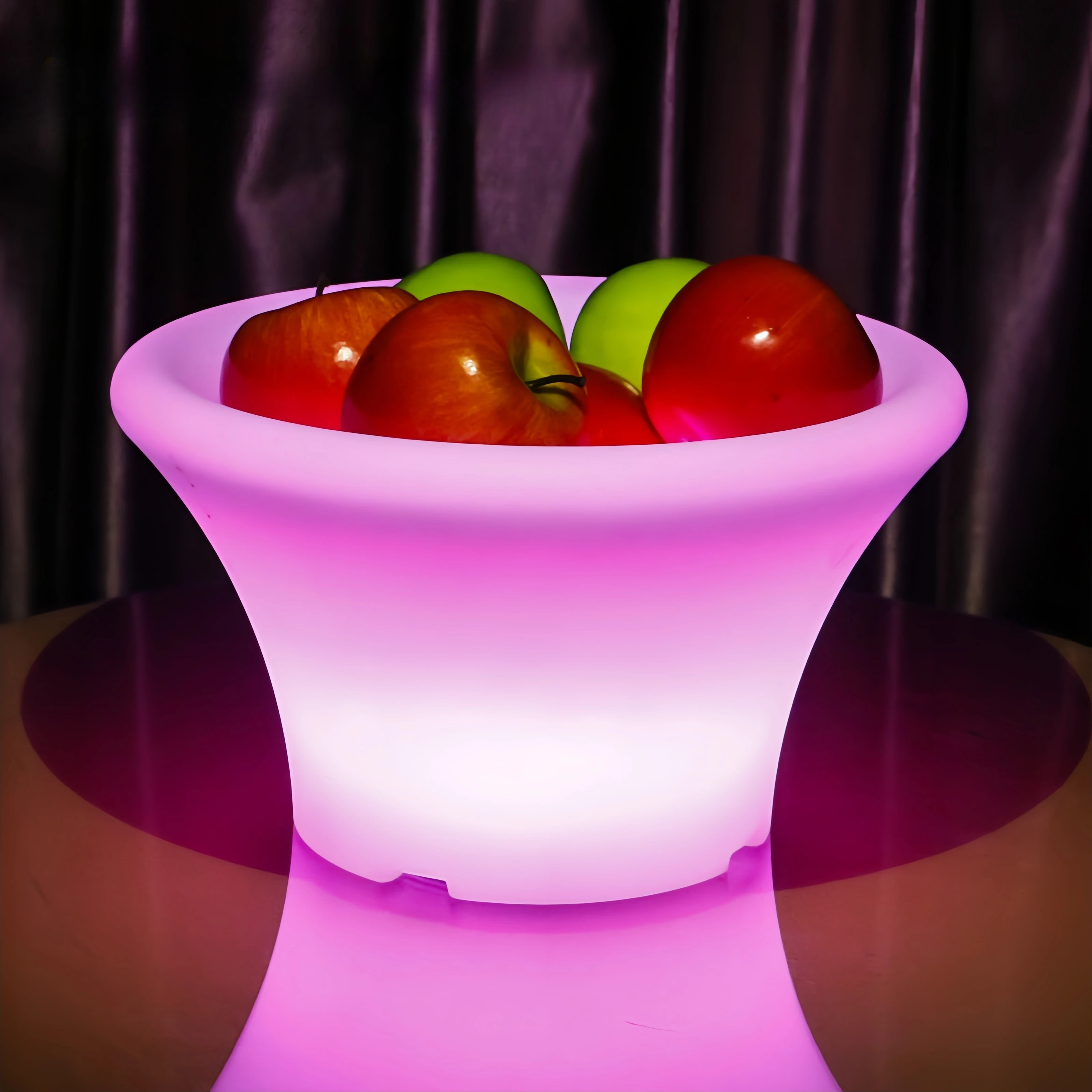 

Modern LED Fruit Rack for Kitchen 16-Color Nightclub Table Bar Dining Tray Plastic Food-Safe Material PE Tray