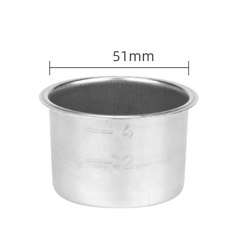 Pressure Cup Filter Coffee Machine Espresso Accessories Detachable Powder Cup Stainless Steel Powder Bowl Basket C