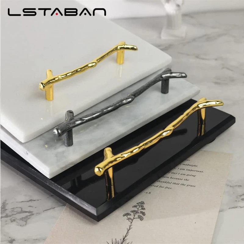 Modern Minimalist Cabinet Branch Handle American Black Wine Cabinet Drawer Wardrobe Door Handle Furniture Hardware Handle Pulls