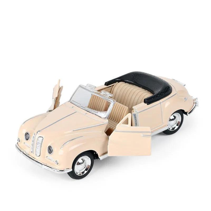 Modelo de coche clásico Retro de aleación 1/32, coche extraíble, juguete fundido a presión para niños, decoración de coche clásico de simulación, colección de juguetes para niños, regalos