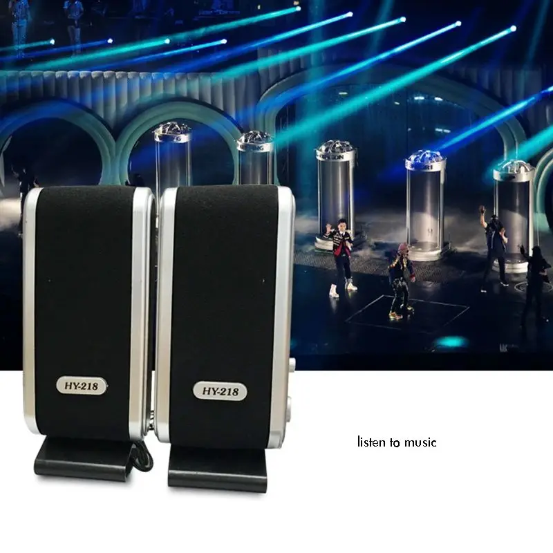 Wired Speaker, Portable Travel Loudspeaker Home Audio Music Speaker with USB Plug 3.5mm for Notebook, Laptop, PC, Computer