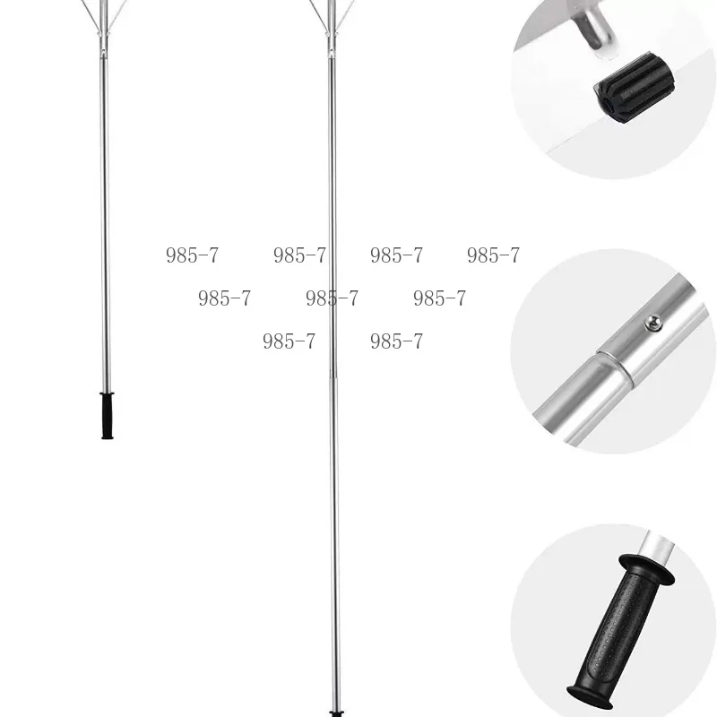 Super Long Handle Roof Snow Rake, Wheeled Push Type Snow Scraper Equipped with Two Wheels