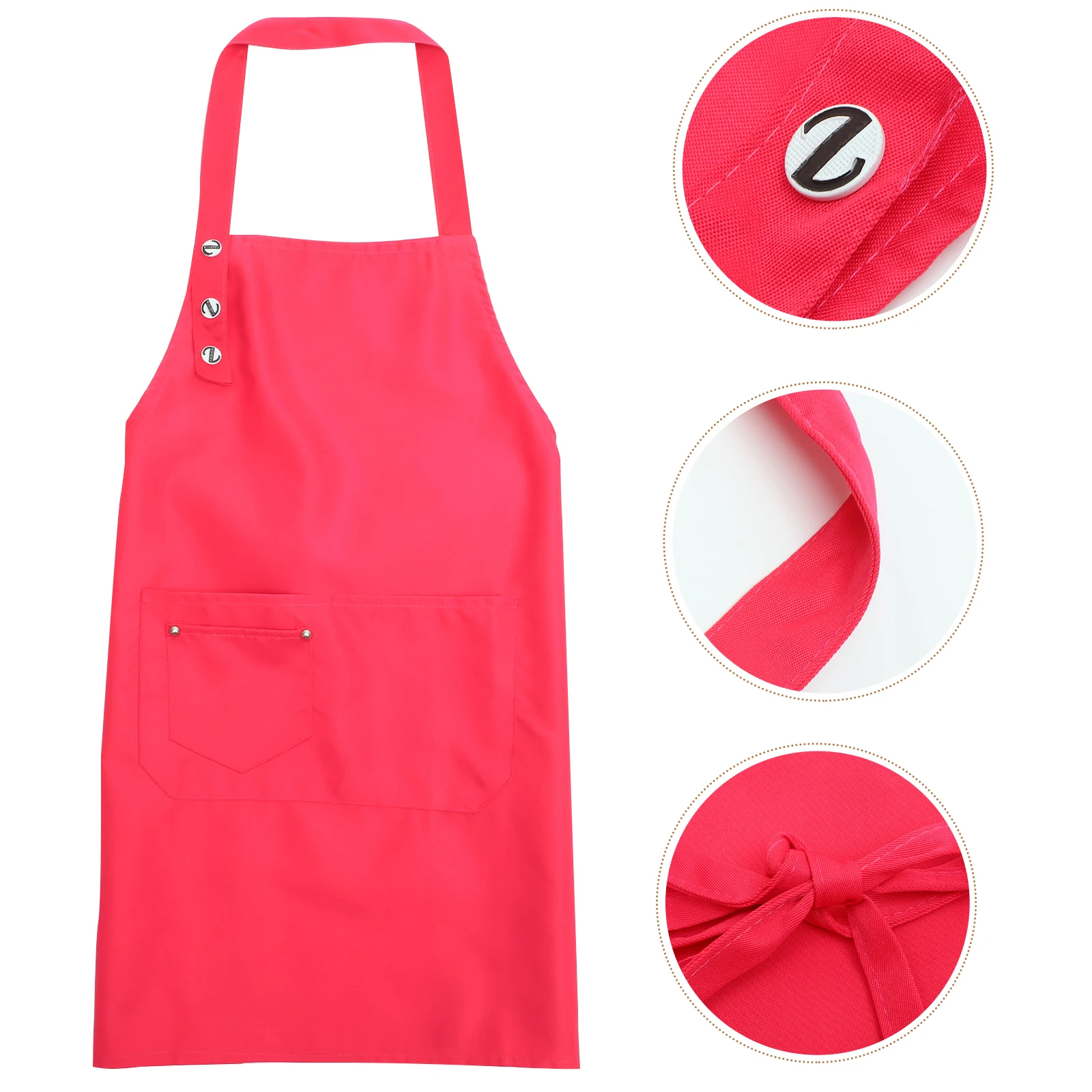 

Waterproof and Oilproof Apron Pink Workplace Creative Aprons with Pocket Cloth Adults Aldult