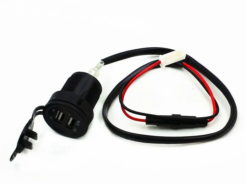 

Motorbike Car Boat Dual USB Charger Power Adaptor For PHONE MP3 MP4 iPad GPS ATV