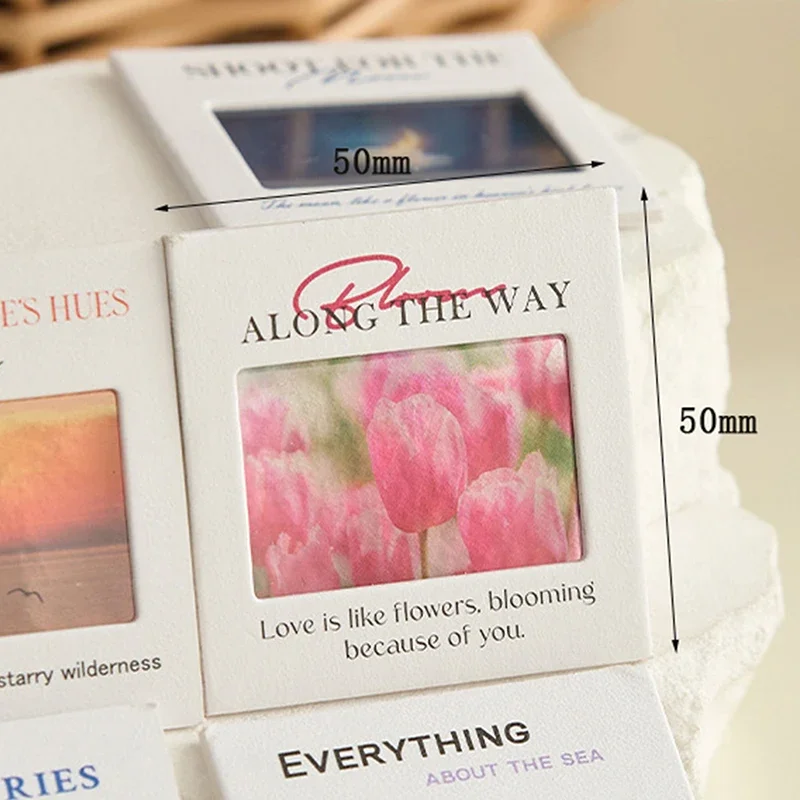 Translucent Landscape Film Bookmark Aesthetic Book Page Reading Accessories DIY Decorative Card Pendant Keychain