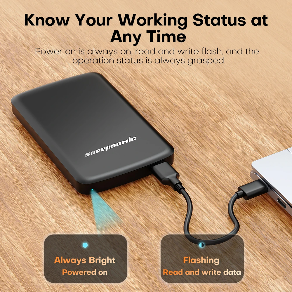 محرك الأقراص الصلبة الخارجي المحمول كوداك 5 جيجابت في الثانية USB3.0 قرص صلب خارجي 500 جيجا 1 تيرا بايت تخزين ذو سعة كبيرة PS4/Xbox/PC وفيديو 4K