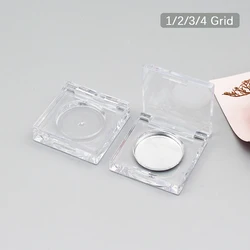 Mini Square Eye Shadow Powder Box Transparent Hat Palette Empty DIY Cosmetics Rouge Box Liquid Foundation Container Makeup Tool