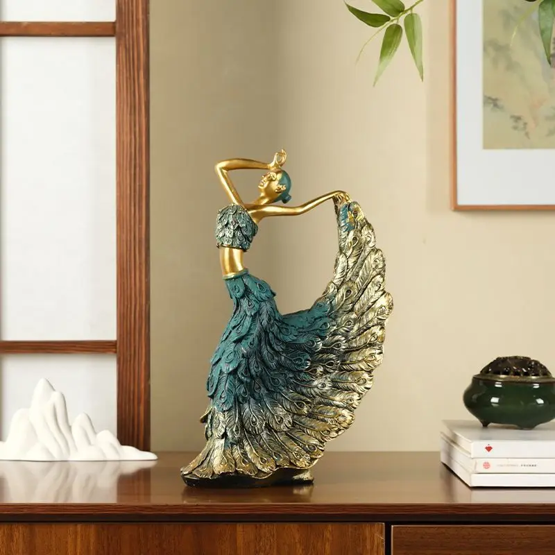 Ornament Light Luxury Modern Premium Figure Home High End Cabinet Desk Study Bookcase New Chinese TV Cabinet