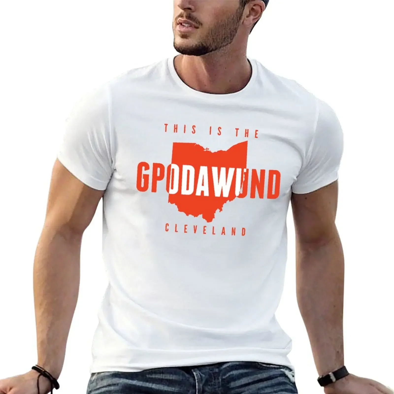 GPODAWUND State of Mind (Orange) T-shirt Short sleeve tee plain korean fashion tshirts for men