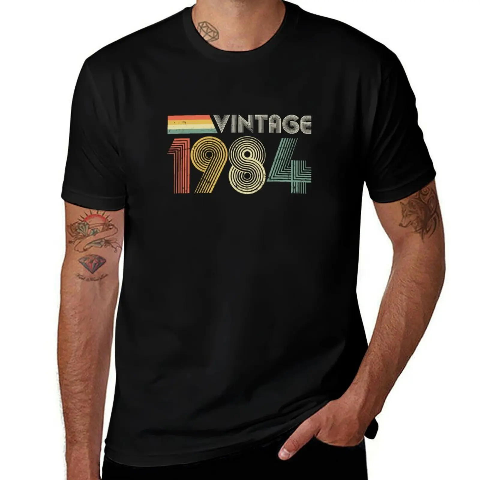 

Vintage 1984, 40th Birthday Gift T-Shirt custom shirt animal prinfor boys Men's t-shirt