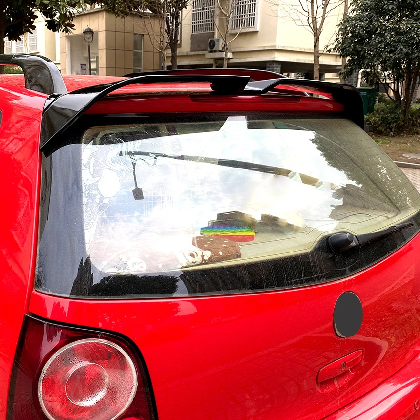 For 2003-2008 VW Polo 4 MK4 9N 9N3 Upper Trunk Lip Tail Wings Exterior Accessories Body Kit Tuning Car Rear Roof Spoiler Wing view 5