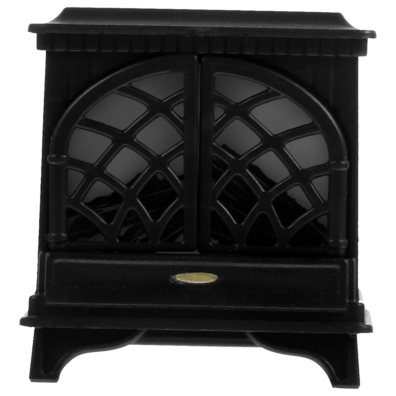 

Dollhouse Mini Fireplace Stove Warmer Simulated Firewood Christmas Decoration Furniture Model (Black)