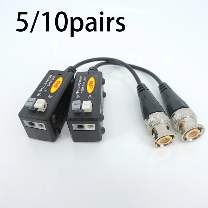 

8MP Passive HD Video Balun Transmission 4K BNC CCTV Twisted Pair Transmitter For AHD CVI TVI Camera