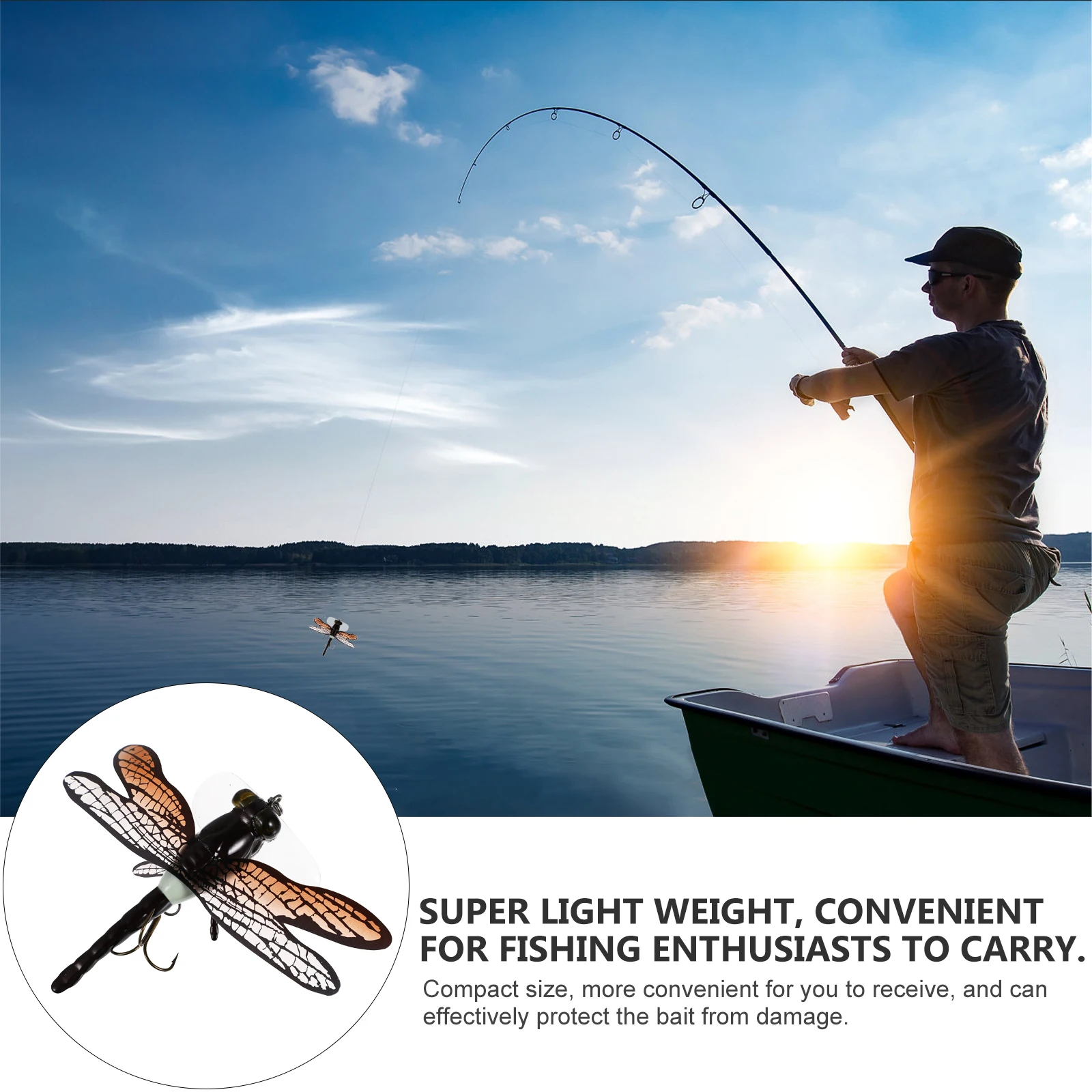 

Dragonfly Fishing Bait Artificial Lure for Bass Freshwater Imitation Plastic Durable Anti Bite Realistic Design