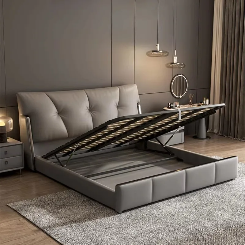 إطار سرير خشبي لغرفة النوم مزدوج حديث فاخر للأميرة إطار سرير مريح إسكندنافي أثاث عصري Camas De Casal #4