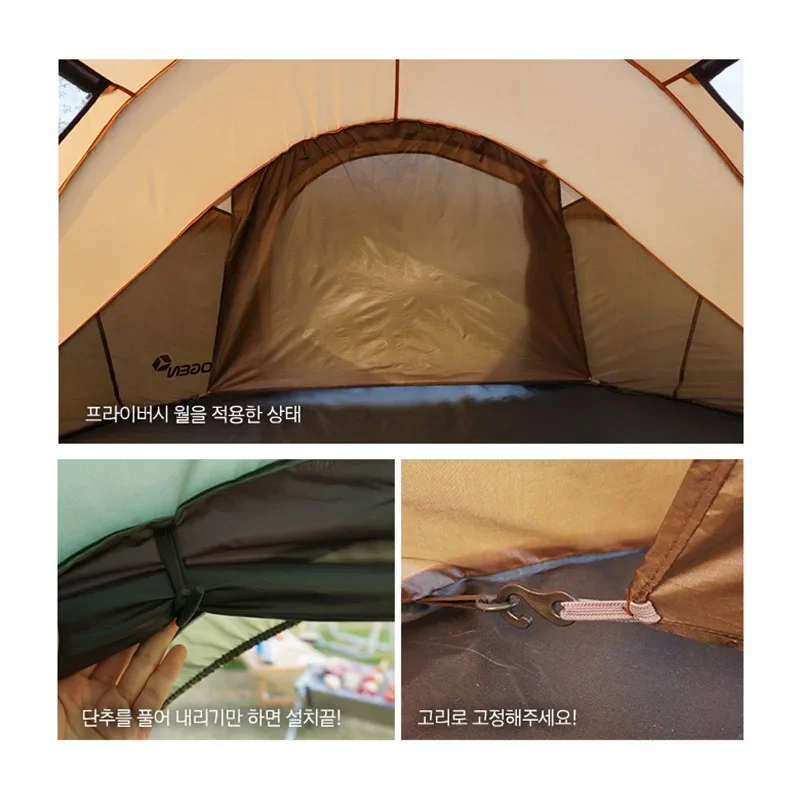 New Arrival 3-4 Person Use Ultralarge Pop Up Automatic Quick Open Beach Large Gazebo Camping Tent