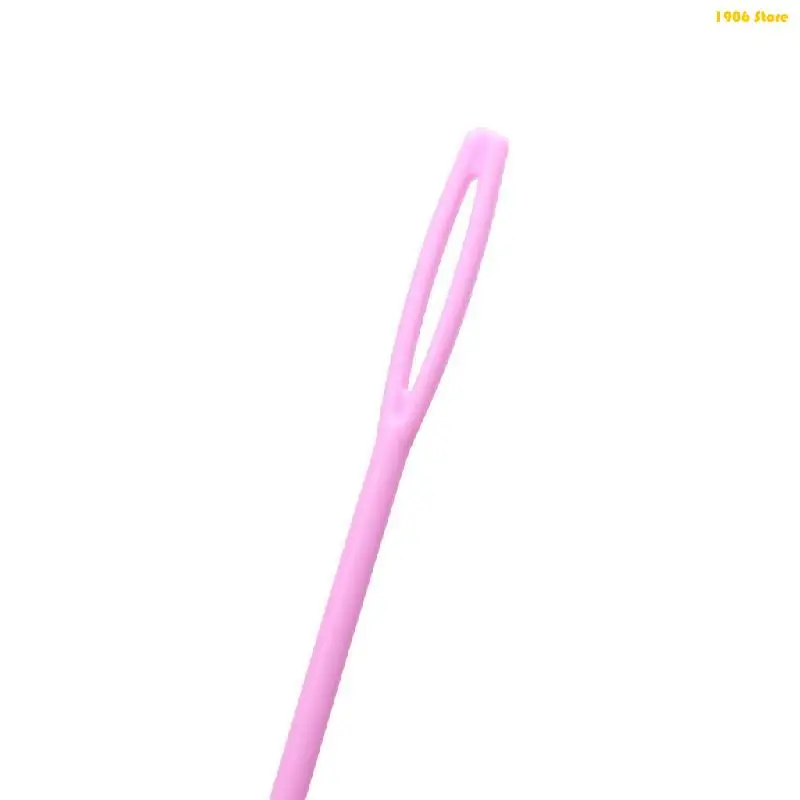 U1JB 100Pcs Children Colorful Plastic 7cm Needles Tapestry Binca Sewing Wool Yarn DIY