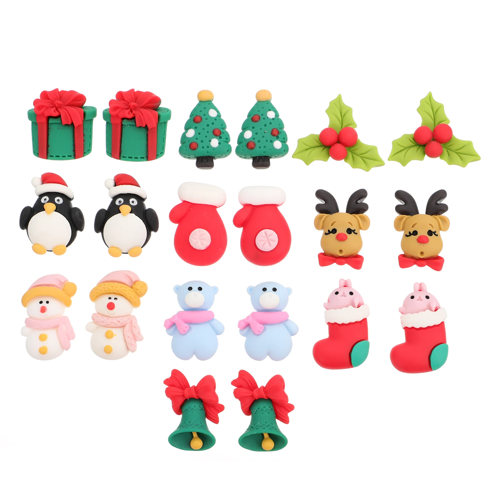 

20pcs Hair Accessories Charms Mini Ornaments Crafts Decorations Christmas Embellishment Gifts Durable Practical