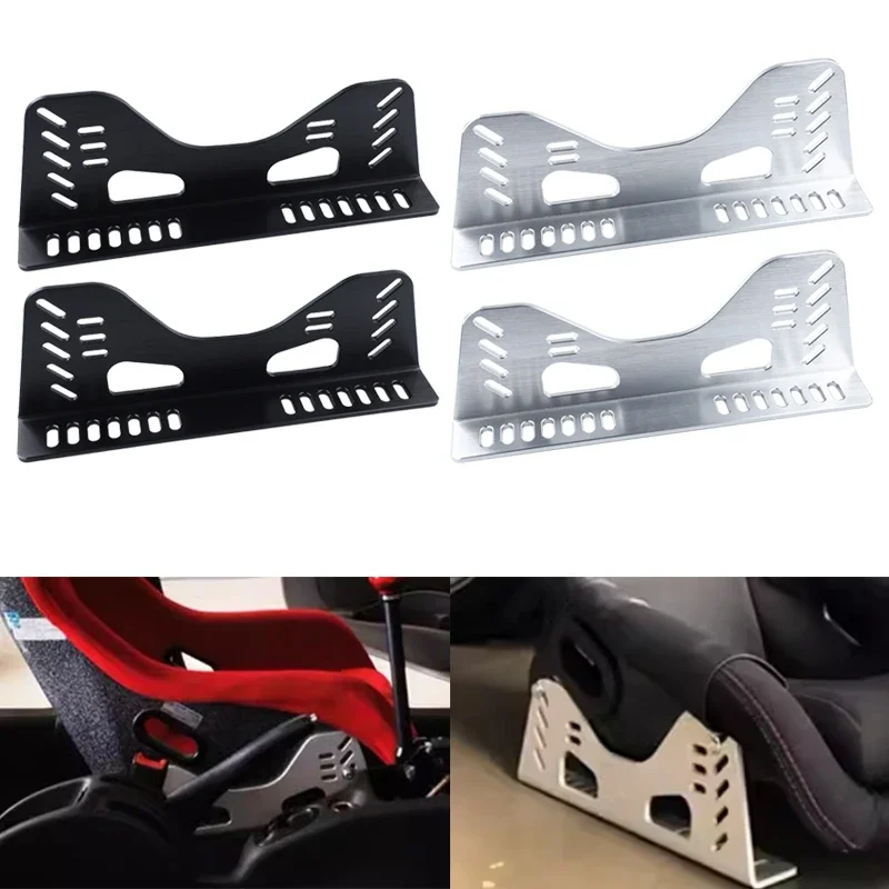 

2pcs Vehicle black Bucket Seat Side Mounts Brackets Modification Universal Car Styling Seat Mounts Brackets Aluminium alloy