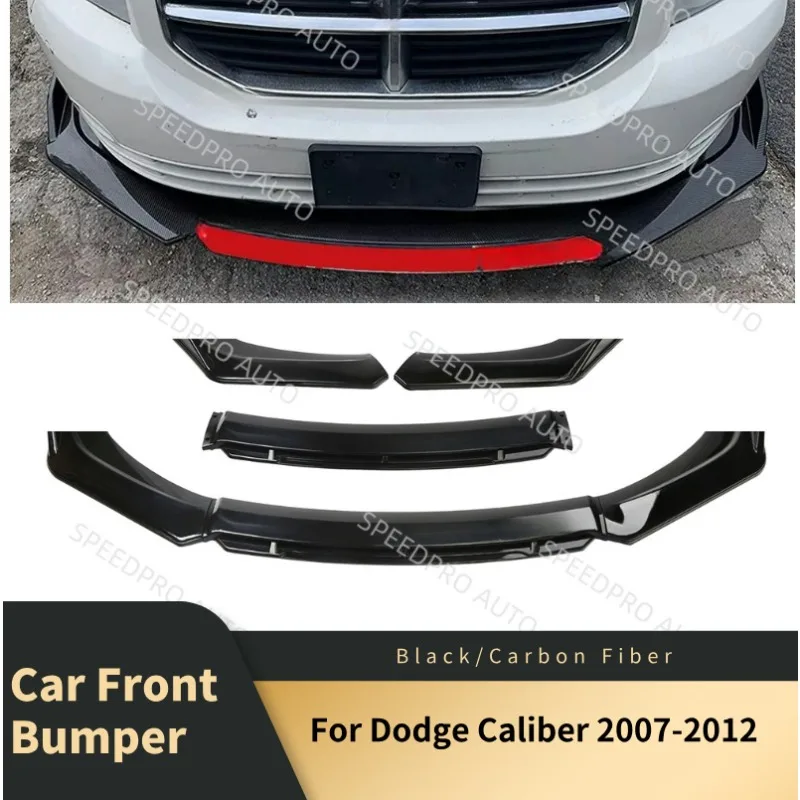 

Для Dodge Caliber 2007-2012: сплиттер-спойлер переднего бампера, обвес из АБС-пластика, накладки на бампер, защита от царапин, черный