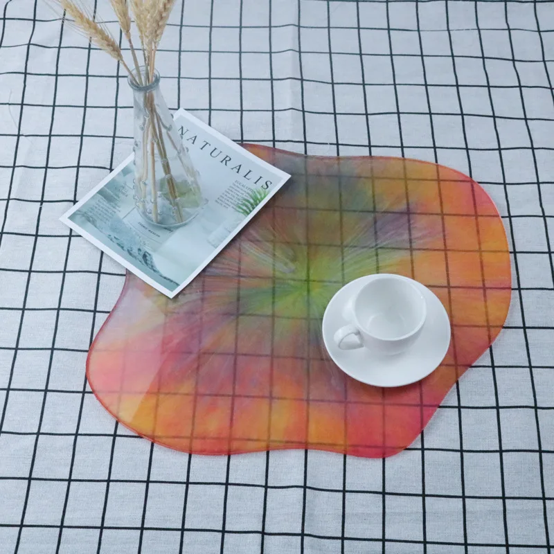 DIY Crystal Epoxy Resin Mold Large Rectangular Handle Tray Silicone Mold Handmade Mirror Swing Table Silicone Mold For Resin