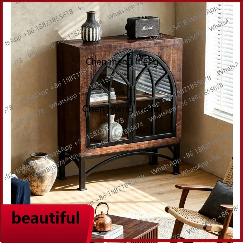 

X Furniture, vintage side cabinets, old pine living room wall lockers