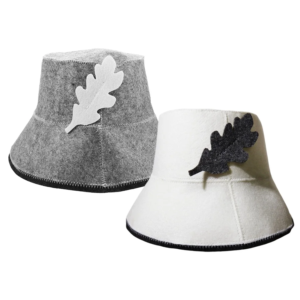 Soft Felt Sauna Cap Felt Bath Hat Water Absorbent Insulation Sauna Bucket Hat Multipurpose Shower Cap For Men Women