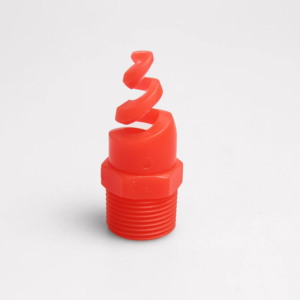 Wysokiej jakości dysze spiralne Huajue OEM/ODM 60 stopni 3/8 cala z tworzywa sztucznego, odpowiednie do czyszczenia przemysłowego i usuwania pyłu.