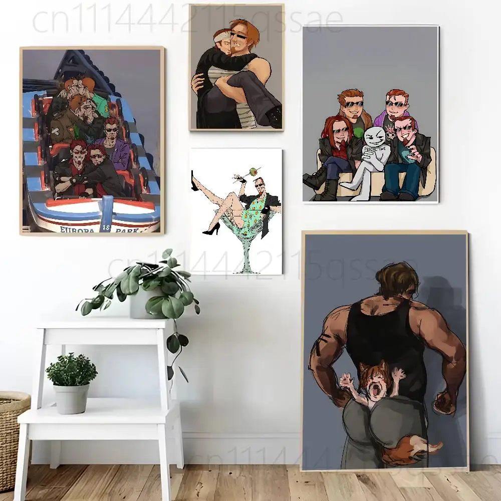 He P-Postal Poster Wall Art Posters, Texture Paintings, Ideal Gift for Room Decoration