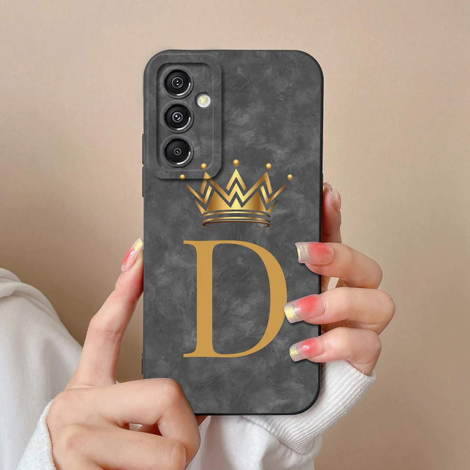 Case For Samsung Galaxy A15 A16 A14 A13 Crown Letter Soft Silicone Back Cover For SamsungA16 Funda GalaxyA15 Coque A13 A14 Cases - náhled 3