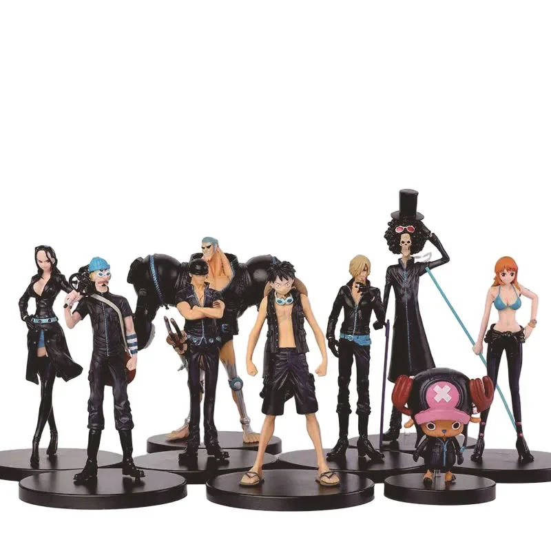 

9Pcs/Set Anime ONE PIECE Luffy Roronoa Zoro Sanji Robin Nami Usopp Chopper Franky BROOK PVC Action Figure Collectible Model Toy