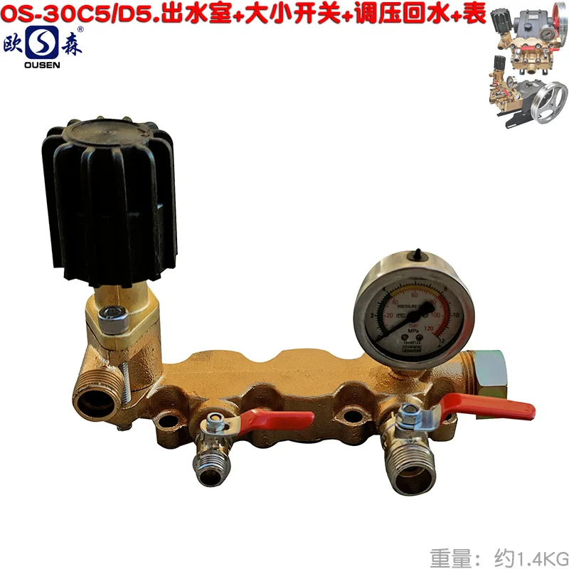 30C5 triplex plunger pump outlet chamber pressure regulating valve pressure gauge size switch dosing spray 22 26 30