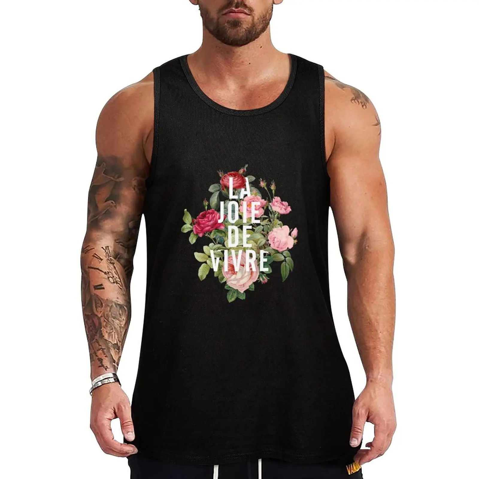

FLOWERS LA JOIE DE VIVRE Tank Top Loose Casual Tank Top Soft Breathable Sleeveless Tee