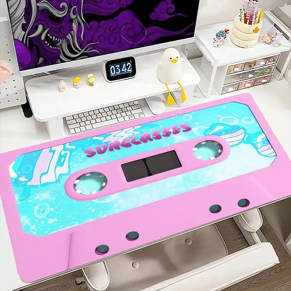 

Cool Cassette Tape Mouse Pad 900x400MM Large Gaming Mousepad Keyboard Gamer Rubber Anti-wrinkle Anti-Slip Bottom Desk Mat