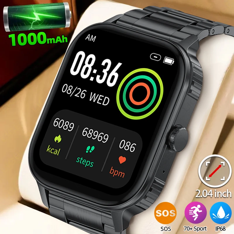 

LIGE New 1000mAh Battery Smart Watch Men Women Bluetooth Call Men's Watches Heart Rate Monitor Sports Fitness Smartwatch For Men