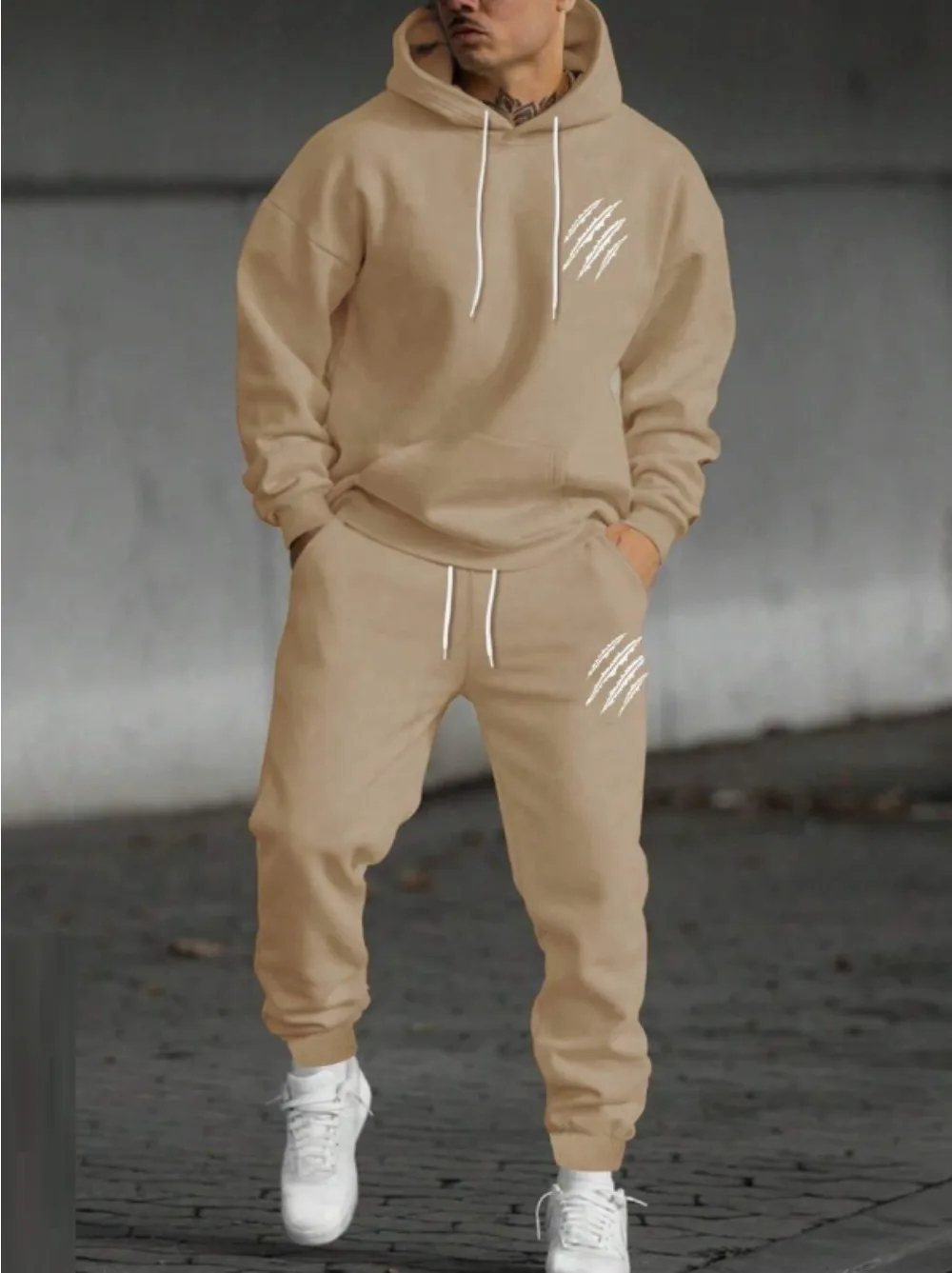 

Men's Autumn Winter Hoodie + Pants 3D Printed Animal Claw Print Sports Suit Women Kid Fashion Casual Street Sports Jogging Suit