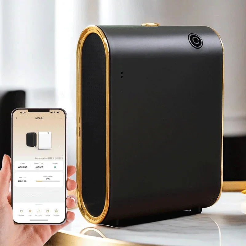 350ml Bluetooth Aroma Oil Diffuser Waterless Fragrance Scent Machine for Home Spa Office Hotel Air Freshener