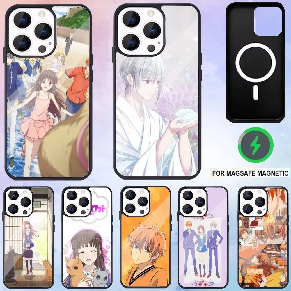 

A-aqnime F-Fruits B-Baskets Phone Case For iPhone17,16,15,14,13,12,11 Plus,Pro Max Magnetic Magsafe Wireless Charging