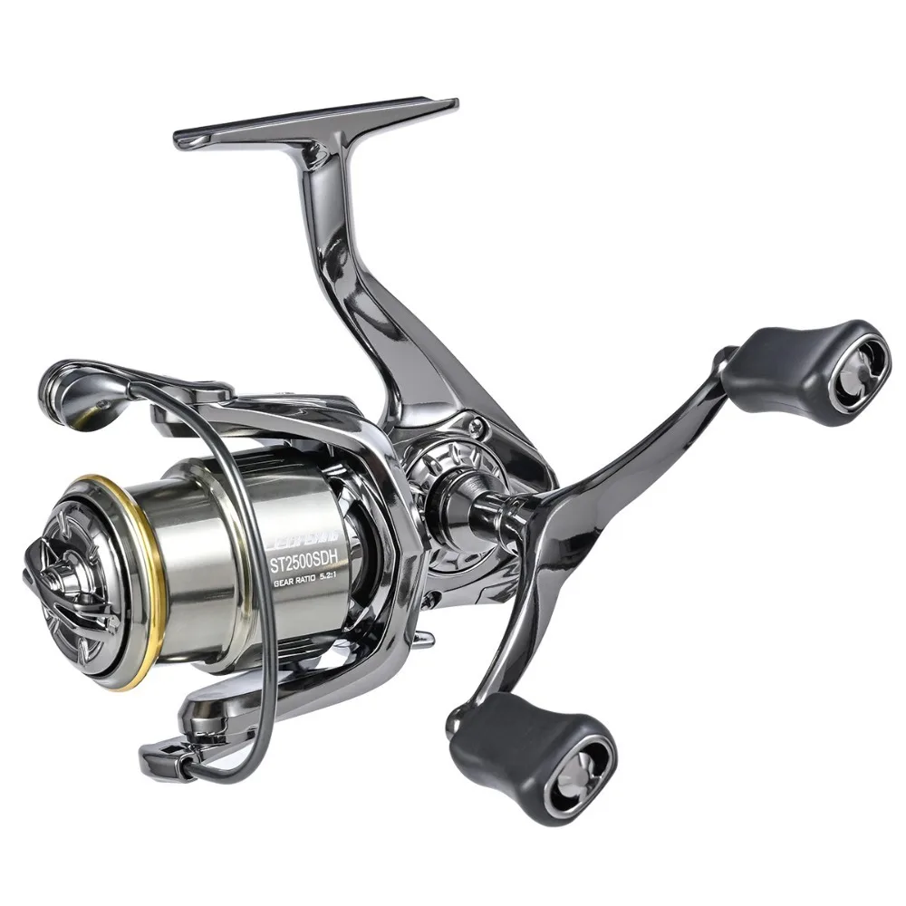 5.2:1 Gear Ratio Spinning Reel Left Right Hand 18LBS Max Drag Fishing Spinning Reel 7+1 Bearing Shallow Spool Fishing Reel